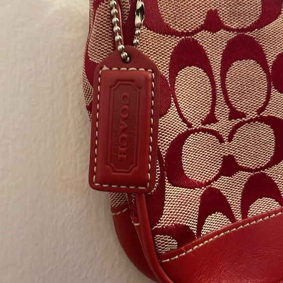 Vintage Y2K Coach signature Demi mini shoulder bag red - Picture 2 of 7